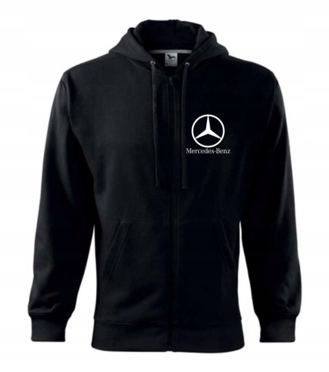 Bluza MERCEDES rozpinana męska z kapturem małe logo na piersi 2XL