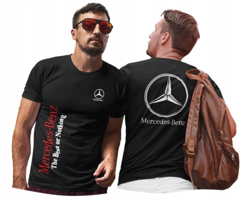 Koszulka MERCEDES męska bawełniana PREMIUM prezent dla kierowcy r.2XL