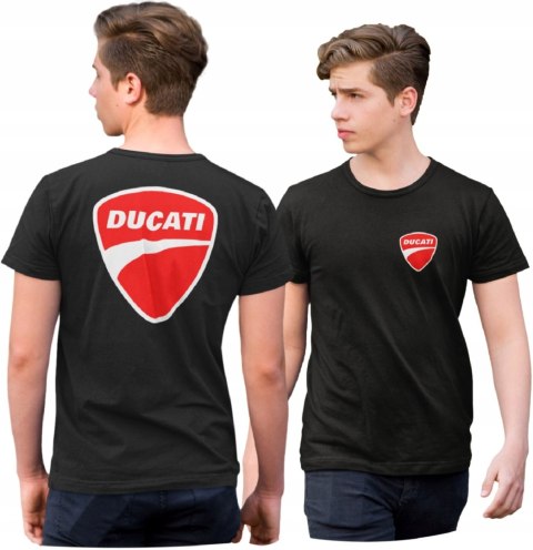 Koszulka bawełniana DUCATI dla motocyklisty PREMIUM na prezent r.L