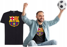 Koszulka męska BARCELONA prezent PIŁKA NOŻNA r.2XL bawełniana PREMIUM