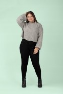 Legginsy czarne BAMBUSOWE damskie kryjące wysokim stanem 9XL leginsy getry