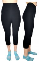 Czarne damskie legginsy 3/4 leginsy S/M KRYJĄCE