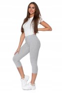 Legginsy damskie gładkie 3/4 GETRY BAWEŁNIANE S/M