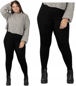 LEGGINSY długie czarne damskie BAMBUSOWE getry 3XL