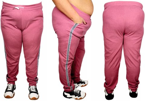 Spodnie LEGGINSY damskie z lampasem dresowe roz. 5XL/6XL