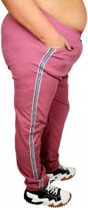 Spodnie LEGGINSY damskie z lampasem dresowe roz. 5XL/6XL