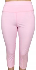 Legginsy damskie sportowe 3/4 różowe L/XL MIEGO